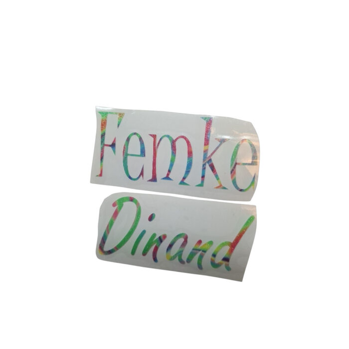 (Naam)sticker - 1 kleur - effen - Afbeelding 3